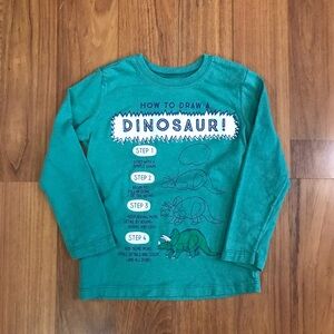 Carter’s Toddler Boys Dino Graphic Long Sleeve Shirt Size 3T